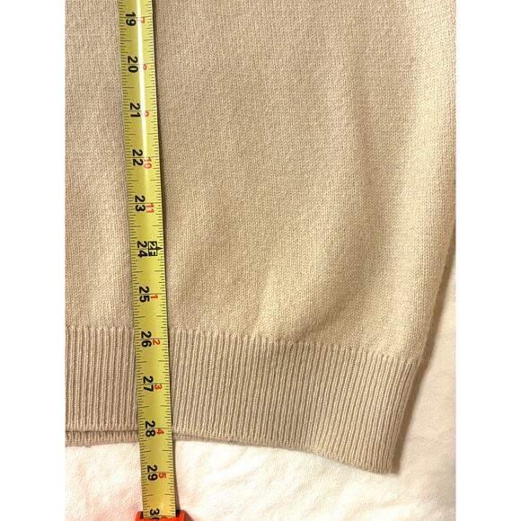 Pringle of Scotland Lambswool XL Men’s V Neck Pullover Sweater Beige EUC - Picture 7 of 8
